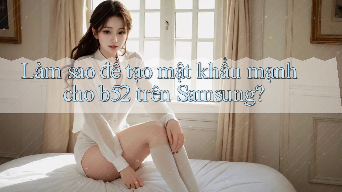 Làm sao để tạo mật khẩu mạnh cho b52 trên Samsung? Làm sao để tạo mật khẩu mạnh cho b52 trên Samsung?