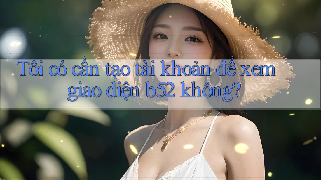 Tôi có cần tạo tài khoản để xem giao diện b52 không?