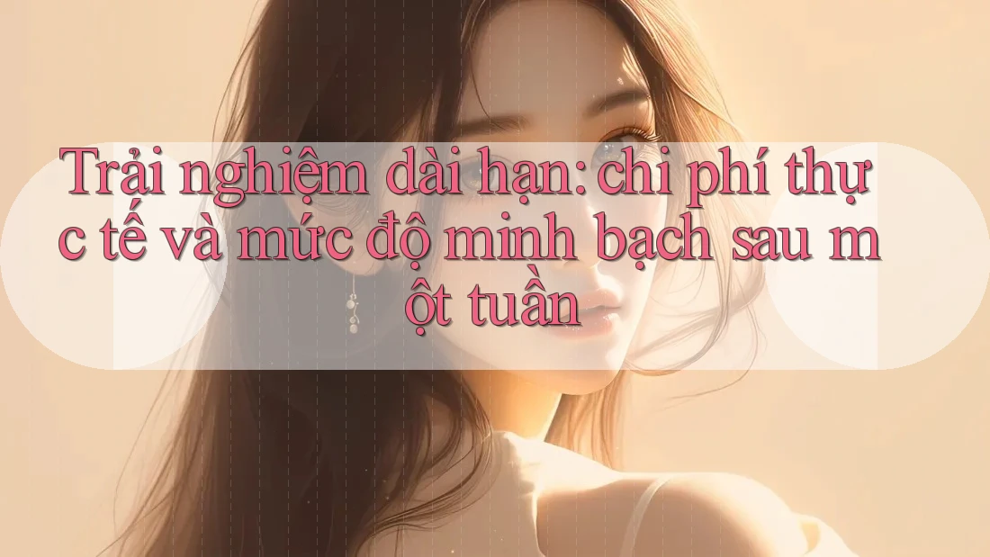 Trải nghiệm dài hạn: chi phí thực tế và mức độ minh bạch sau một tuần Trải nghiệm dài hạn: chi phí thực tế và mức độ minh bạch sau một tuần